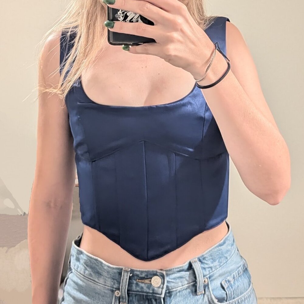 Danielle Guizio Satin Bustier